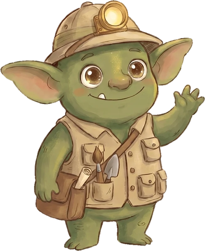 Grant the goblin waving hello